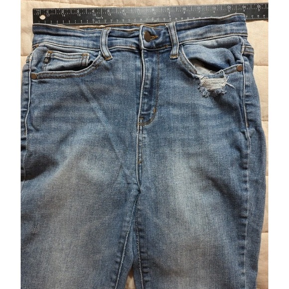 JUDY BLUE‎ Skinny Fit Distressed Stretch Jeans Women's Size 9/29 Raw Hem - Picture 8 of 12